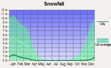 Collinsville, Alabama snowfall