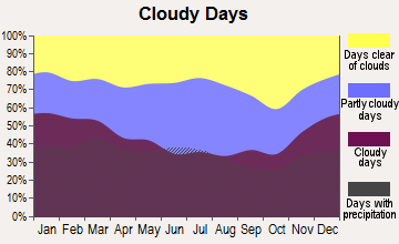 Strawberry Plains, Tennessee clear and cloudy days
