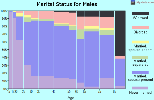 Zip code 00617 marital status for males