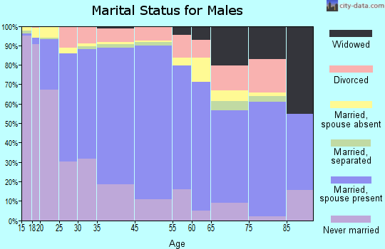 Zip code 00664 marital status for males
