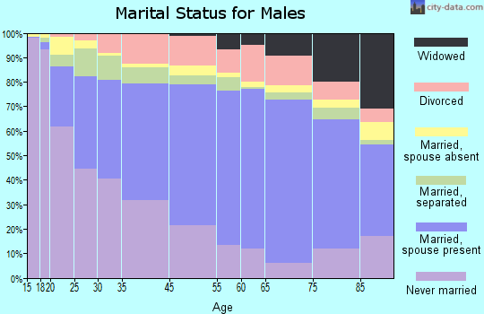 Zip code 00730 marital status for males