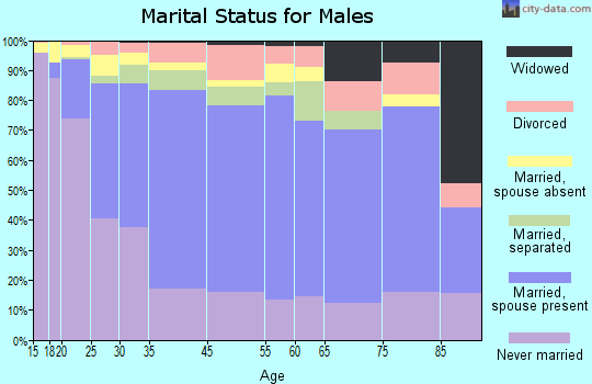 Zip code 00772 marital status for males