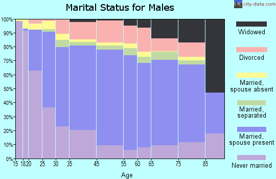 Zip code 00773 marital status for males