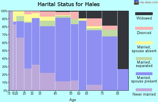 Zip code 00780 marital status for males