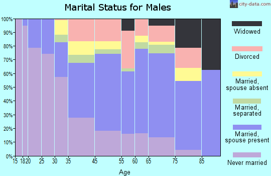 Zip code 00912 marital status for males