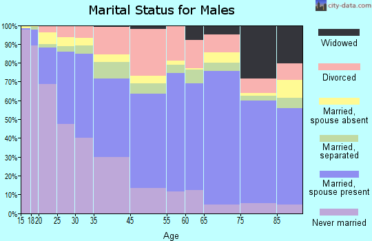 Zip code 00923 marital status for males