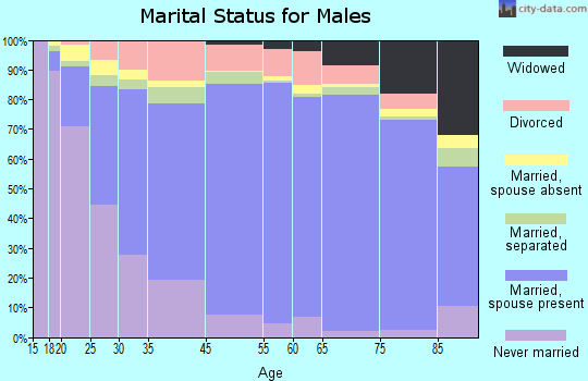 Zip code 00957 marital status for males