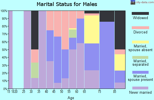 Zip code 01053 marital status for males