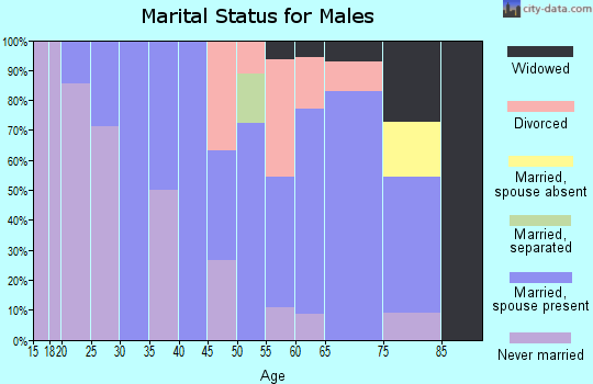 Zip code 01070 marital status for males