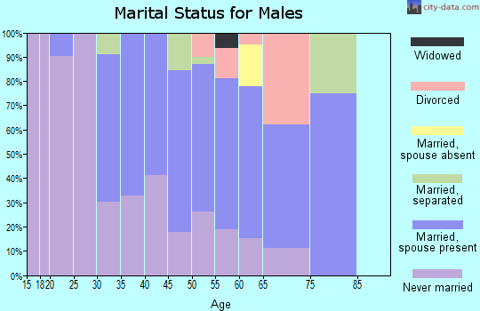 Zip code 01072 marital status for males