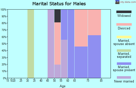 Zip code 01088 marital status for males