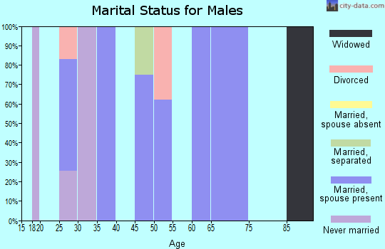Zip code 01092 marital status for males