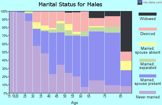 Zip code 01109 marital status for males