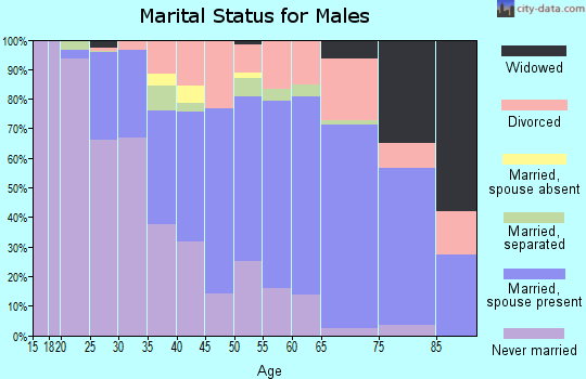 Zip code 01247 marital status for males