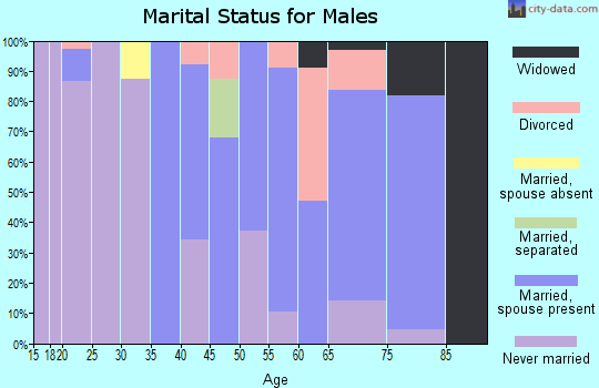 Zip code 01266 marital status for males