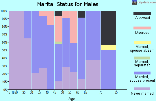 Zip code 01432 marital status for males
