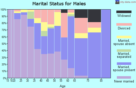 Zip code 01464 marital status for males