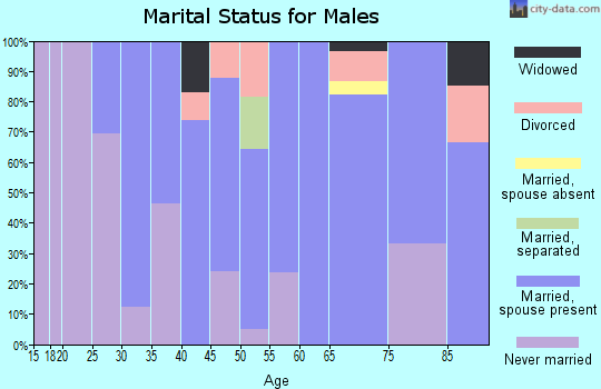 Zip code 01515 marital status for males