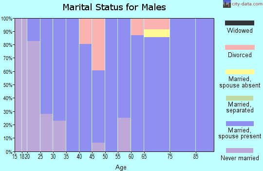 Zip code 01518 marital status for males