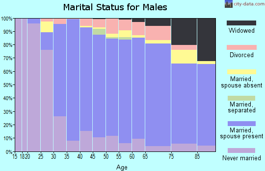 Zip code 01545 marital status for males