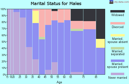 Zip code 01585 marital status for males
