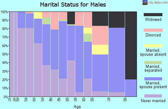 Zip code 01607 marital status for males