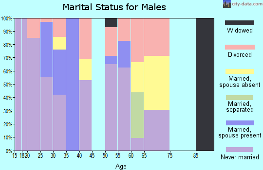 Zip code 01608 marital status for males