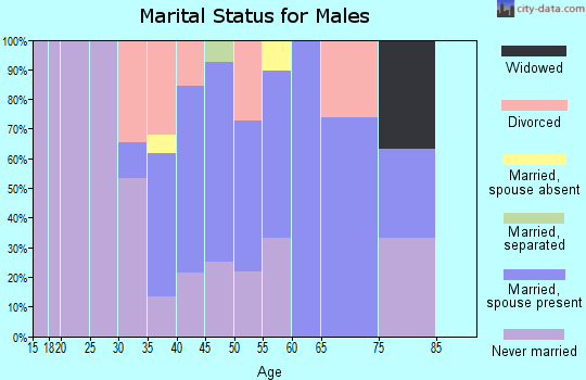 Zip code 01611 marital status for males