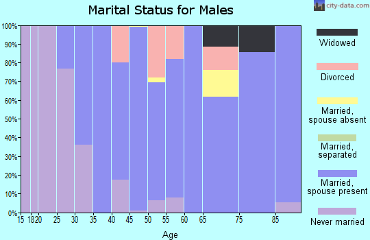 Zip code 01612 marital status for males