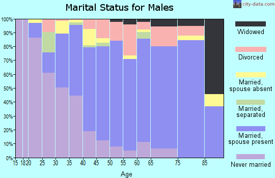 Zip code 01749 marital status for males