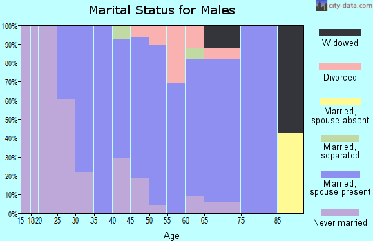 Zip code 01860 marital status for males