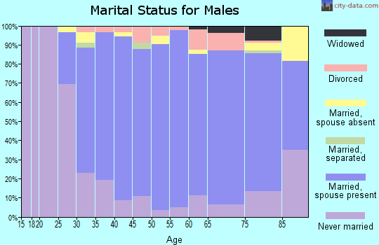 Zip code 01867 marital status for males