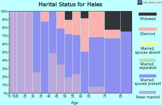 Zip code 01908 marital status for males
