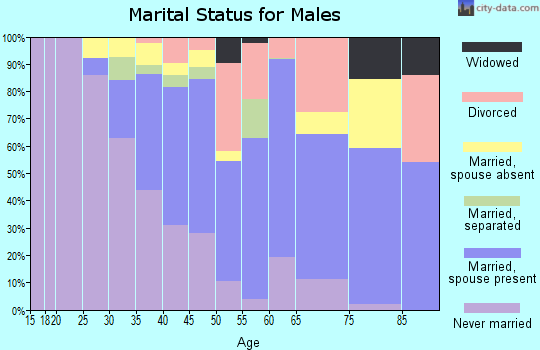 Zip code 01949 marital status for males