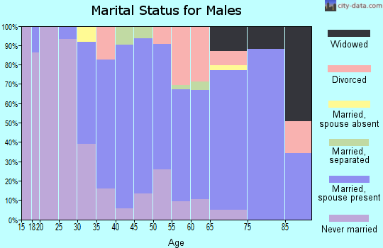 Zip code 01966 marital status for males