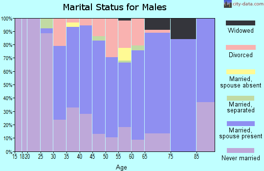 Zip code 02045 marital status for males