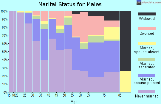 Zip code 02118 marital status for males