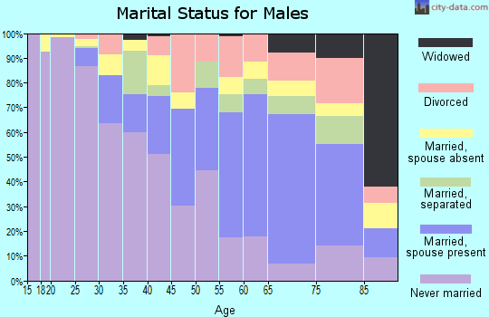 Zip code 02126 marital status for males