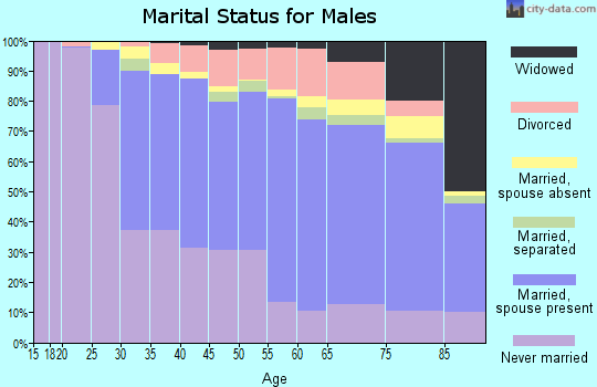 Zip code 02169 marital status for males