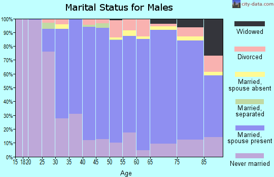 Zip code 02186 marital status for males