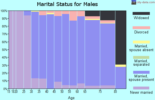 Zip code 02332 marital status for males