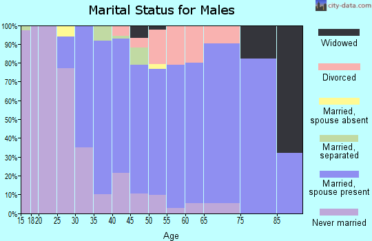 Zip code 02341 marital status for males