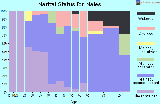 Zip code 02343 marital status for males
