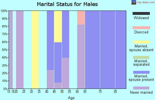Zip code 02543 marital status for males