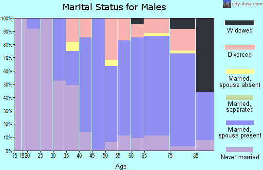Zip code 02631 marital status for males