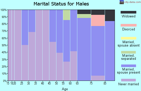 Zip code 02670 marital status for males