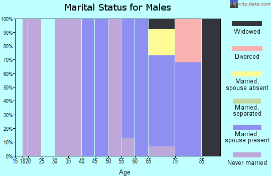 Zip code 02671 marital status for males