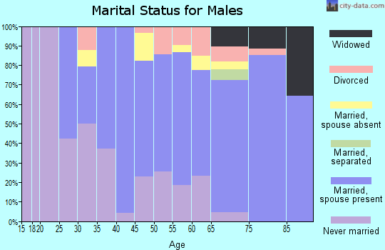 Zip code 02673 marital status for males