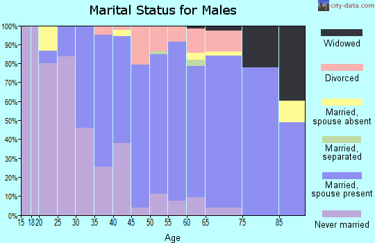 Zip code 02769 marital status for males