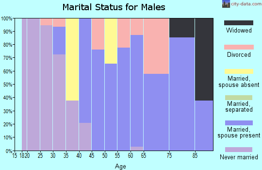 Zip code 02807 marital status for males